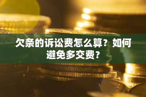 北京欠条的诉讼费怎么算？如何避免多交费？