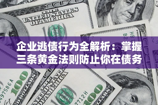 北京企业逃债行为全解析：掌握三条黄金法则防止你在债务乱局中“踩雷”
