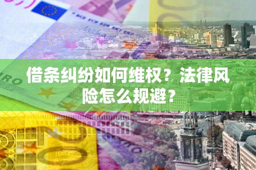 北京借条纠纷如何维权？法律风险怎么规避？