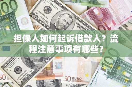 北京担保人如何起诉借款人？流程注意事项有哪些？
